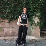 (W)MMクロップラウンドロゴT (BLACK)