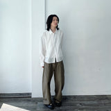Japanese Clean Fit Refreshing Textured Solid Light Shirt