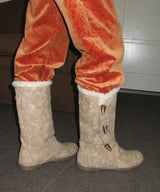 Mist 0035. Toggle Button Fur Boots - 2colors