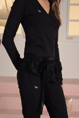 Blossom bootcut pants - black