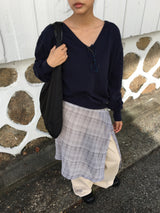 Roman check layered skirt (2color)