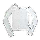 Stud Shirring Off Top (3colors)