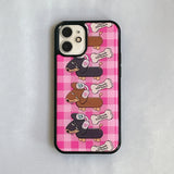 Pink Dachshund Epoxy Phone Case