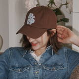 ALCP アップリケウォッシュドボールキャップ (Brown)