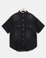 AiKIm Western Denim Short Sleeve Shirt
