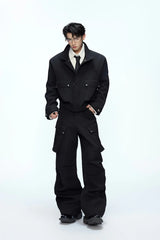 Deconstructed Utility Cropped Jacket