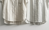 Bronze stripe roll-up short sleeve shirt