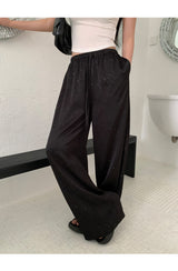 Embo bead wide banding casual pants