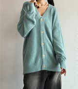5-BUTTON ANGORA OVERSIZED LOOSE CARDIGAN 🖤 UNIQUE WINTER TOP ZIP-UP
