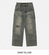 Denti Damage Brush Denim Pants