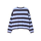 ビッグストライプTシャツ_スカイブルー