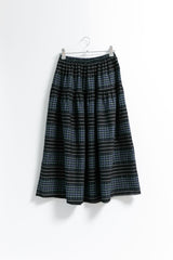 check stripe twoway cotton skirt(2colors)