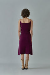 Skin knit skirt_grape