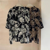 ASCLO Art Open Collar Short Sleeve Shirt (2color)
