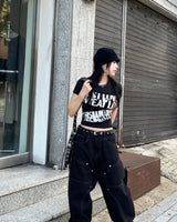 ダブルカーペンターステッチデニムパンツ