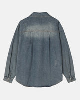 (UNISEX) スクラッチ デニム シャツ ジャケット