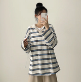 Cog color Dangara collar long sleeve tee 