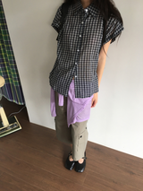 Dolman check shirt (4color)