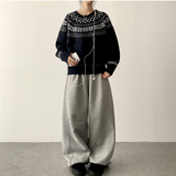 Snowflake Pogeun Nordic Round Knitwear