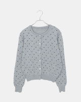 The Ring Flower Round Neck Long Sleeve Knit Cardigan