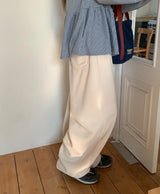 [unisex] ヒロチェックフリースバルーンワイド起毛パンツ