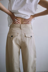 26SS★ WRAP CURVED COTTON TROUSER