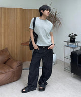 [1+1] Reton Stitch Muscle Knit Short Sleeve Tee