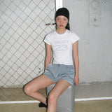Number Stretch Tee white