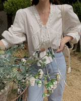 Pine frill blouse