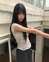 Bonir Side Shirring Short-Sleeve T-Shirt