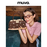 muva. Bubbly Heart‑Sandwich Bag, Elegant Premium‑Feel Hand‑held Mini Tote, Work Daily‑Stuff Purse for Women, New Arrival Jul 10