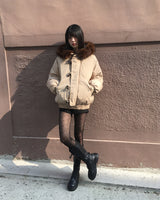 Coron Toggle Balloon Overfit Faux-Fur Hood Zip-Up Padding