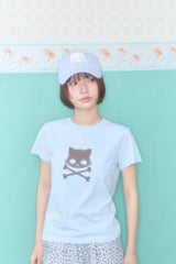 KIRI SKULL PATCH T-SHIRT (BLUE)