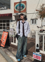 Wayson washing wide denim