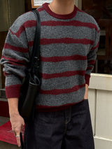 Cozy stripe brush knit