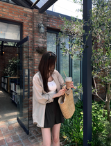 Lloyd Bamboo Rattan Shoulder Bag / 2 colors