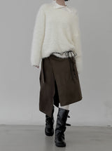 Alpaca Boat Neck Long Sleeve Knit