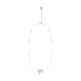 [925 SILVER] Cylinder Ribbon Necklace