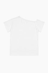 オフショルダーボクシーTシャツ