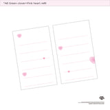 A6 Green clover+Pink Heart refill