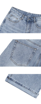 Basic washing denim pants (faded Indigo)
