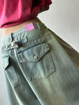 If Side Pintuck Denim Bermuda Shorts 3color