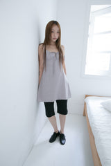 flower glossy sleeveless mini ops