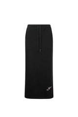 レタリングクラシックロングスカート (ブラック)