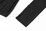 ベーシックオープンTシャツ - ブラック