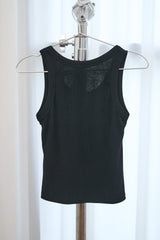 Basic Ribbed Sleeveless (Black)