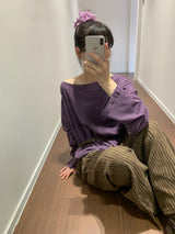 Slam off-shoulder long sleeve (4color)