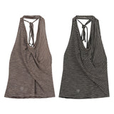 Romy Stripe Drape Halter Top
