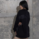 BACK CROSS OVER FIT COLLAR TEE (BLACK) F25ZB021