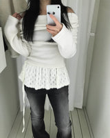 Shirring off knit